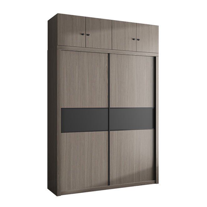 Engineered Wood Wardrobe Armoire With Shelves Modern Wardrobe Closet 47"L x 24"W x 79"H Armories & Top Cabinet Clearhalo 'Armoires & Wardrobes' 'armoires_wardrobes' 'Bedroom Furniture' 'furn' 'furn_armoires_wardrobes' 'Furniture' 5740060