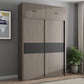 Gemanipuleerde houten garderobe armoire met planken moderne garderobe -kast