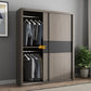 Gemanipuleerde houten garderobe armoire met planken moderne garderobe -kast