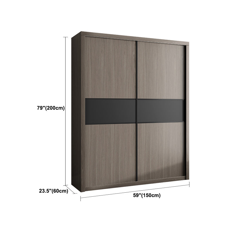 Engineered Wood Wardrobe Armoire With Shelves Modern Wardrobe Closet Clearhalo 'Armoires & Wardrobes' 'armoires_wardrobes' 'Bedroom Furniture' 'furn' 'furn_armoires_wardrobes' 'Furniture' 5740076