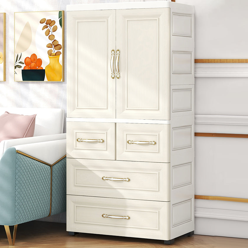 Moderne Stil Plastikgarderobe Tuchstange enthalten Kleiderschrankschrank