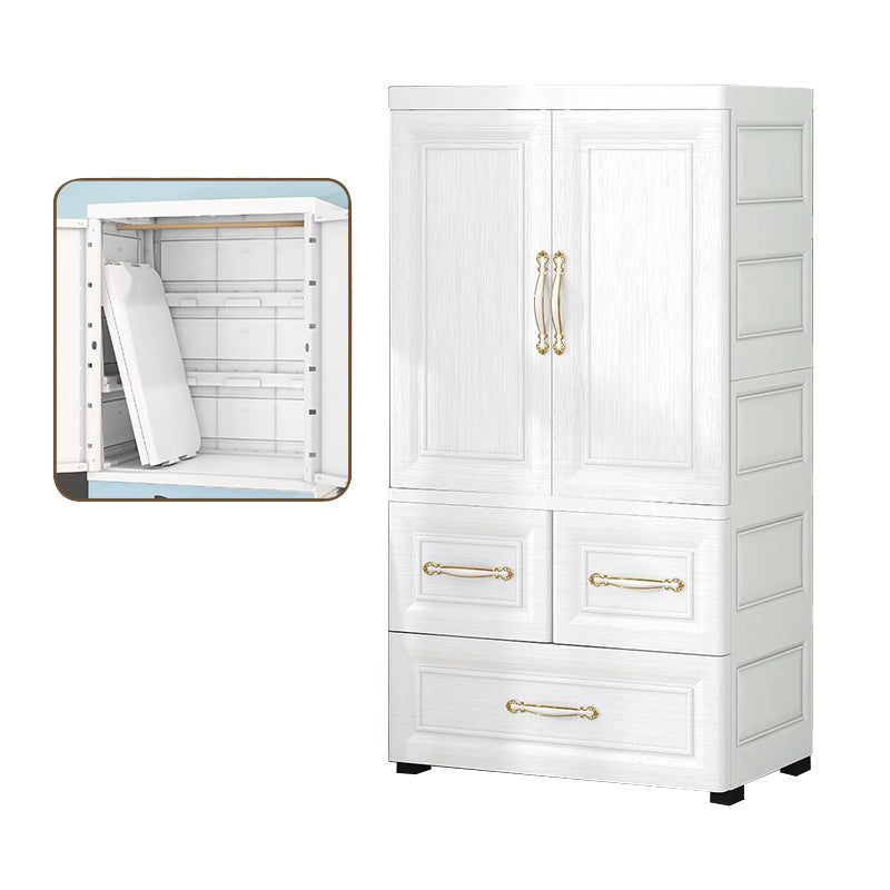 Moderne Stil Plastikgarderobe Tuchstange enthalten Kleiderschrankschrank