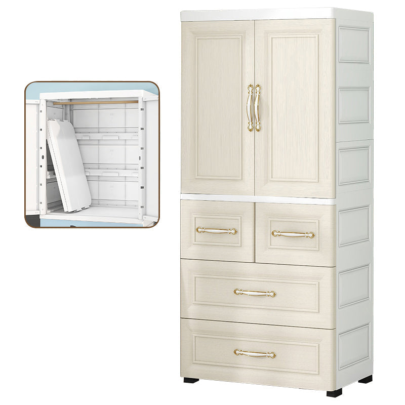 Moderne Stil Plastikgarderobe Tuchstange enthalten Kleiderschrankschrank