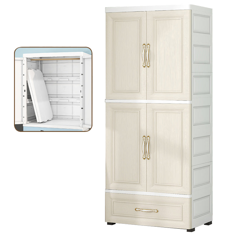 Moderne Stil Plastikgarderobe Tuchstange enthalten Kleiderschrankschrank