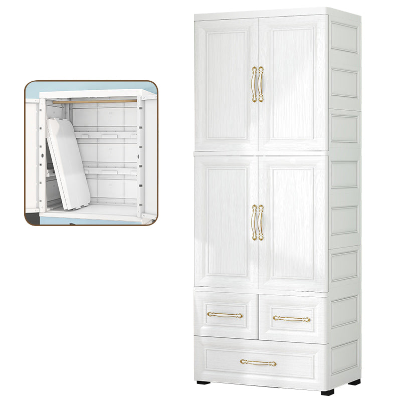 Moderne Stil Plastikgarderobe Tuchstange enthalten Kleiderschrankschrank