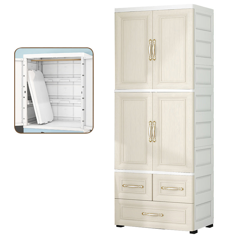 Moderne Stil Plastikgarderobe Tuchstange enthalten Kleiderschrankschrank