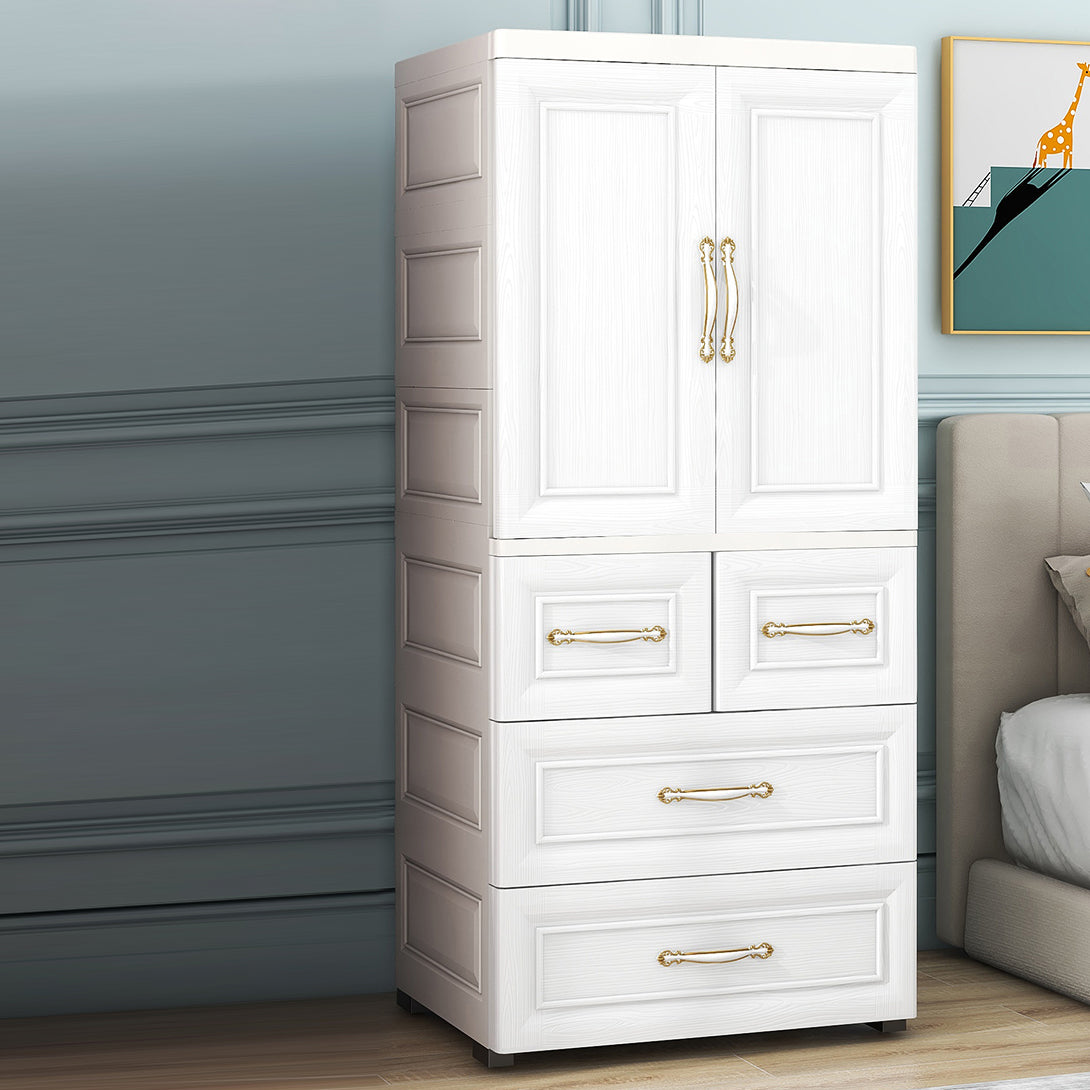 Moderne Stil Plastikgarderobe Tuchstange enthalten Kleiderschrankschrank