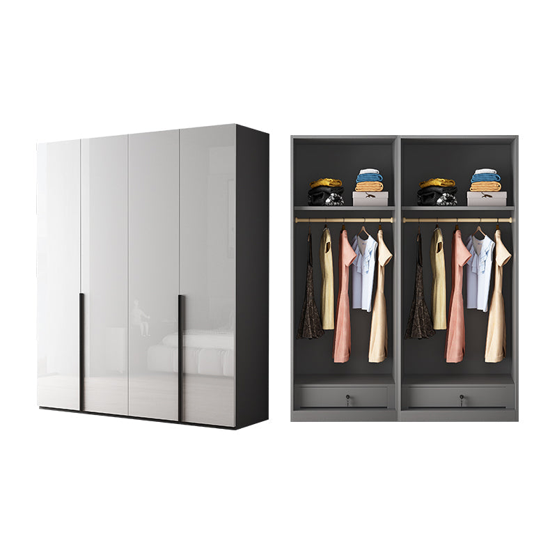 Moderne garderobe -kast met planken Engineered Wood Garderobe Armoire