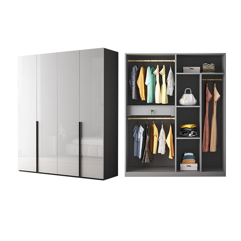 Moderne garderobe -kast met planken Engineered Wood Garderobe Armoire