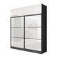 White and Black Wardrobe Armoire Engineered Wood Wardrobe Closet 47"L x 24"W x 79"H Armories & Top Cabinet Clearhalo 'Armoires & Wardrobes' 'armoires_wardrobes' 'Bedroom Furniture' 'furn' 'furn_armoires_wardrobes' 'Furniture' 5740174