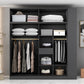 White and Black Wardrobe Armoire Engineered Wood Wardrobe Closet Clearhalo 'Armoires & Wardrobes' 'armoires_wardrobes' 'Bedroom Furniture' 'furn' 'furn_armoires_wardrobes' 'Furniture' 5740180