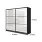 White and Black Wardrobe Armoire Engineered Wood Wardrobe Closet Clearhalo 'Armoires & Wardrobes' 'armoires_wardrobes' 'Bedroom Furniture' 'furn' 'furn_armoires_wardrobes' 'Furniture' 5740191