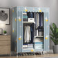 Contemporary Wardrobe Metal Bedroom Wardrobe Closet with Shelves 41"L x 18"W x 67"H Blue Drawer Not Included Clearhalo 'Armoires & Wardrobes' 'armoires_wardrobes' 'Bedroom Furniture' 'furn' 'furn_armoires_wardrobes' 'Furniture' 5740201