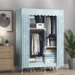 Contemporary Wardrobe Metal Bedroom Wardrobe Closet with Shelves Clearhalo 'Armoires & Wardrobes' 'armoires_wardrobes' 'Bedroom Furniture' 'furn' 'furn_armoires_wardrobes' 'Furniture' 5740202