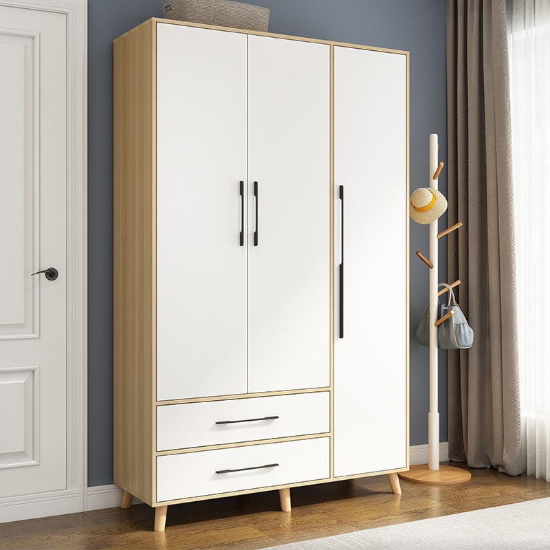 Wooden Wardrobe Closet With Shelves Contemporary Wardrobe Armoire Clearhalo 'Armoires & Wardrobes' 'armoires_wardrobes' 'Bedroom Furniture' 'furn' 'furn_armoires_wardrobes' 'Furniture' 5740231