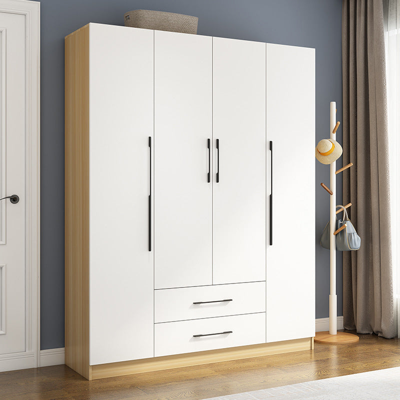 Wooden Wardrobe Closet With Shelves Contemporary Wardrobe Armoire Clearhalo 'Armoires & Wardrobes' 'armoires_wardrobes' 'Bedroom Furniture' 'furn' 'furn_armoires_wardrobes' 'Furniture' 5740235