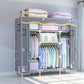 Modern Style Wardrobe Metal Bedroom Wardrobe Closet with Cloth Rod Clearhalo 'Armoires & Wardrobes' 'armoires_wardrobes' 'Bedroom Furniture' 'furn' 'furn_armoires_wardrobes' 'Furniture' 5740257