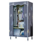 Modern Style Wardrobe Metal 1-Door Wardrobe Closet with Cloth Rod 25.6"L x 17.7"W x 66.9"H Grey Clearhalo 'Armoires & Wardrobes' 'armoires_wardrobes' 'Bedroom Furniture' 'furn' 'furn_armoires_wardrobes' 'Furniture' 5740287