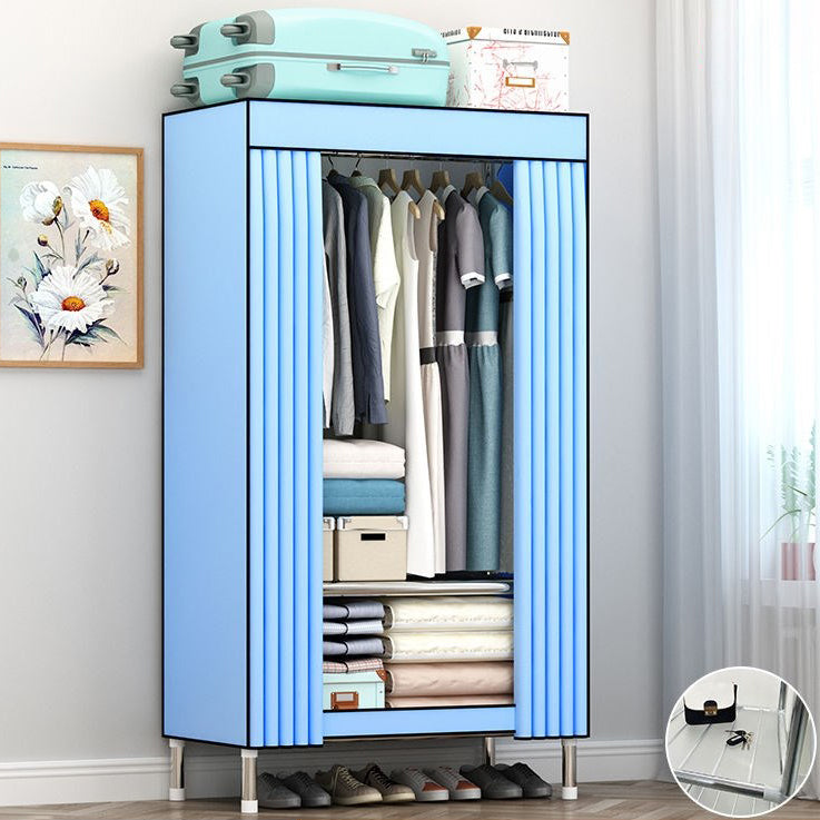 Garde-robe contemporaine en métal 1 porteur de garde-robe avec tige en tissu