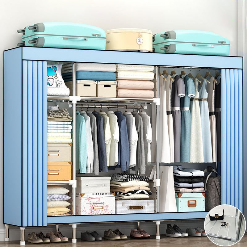 Garde-robe contemporaine en métal 1 porteur de garde-robe avec tige en tissu