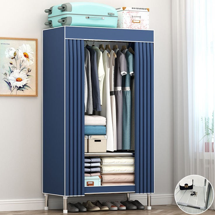 Garde-robe contemporaine en métal 1 porteur de garde-robe avec tige en tissu