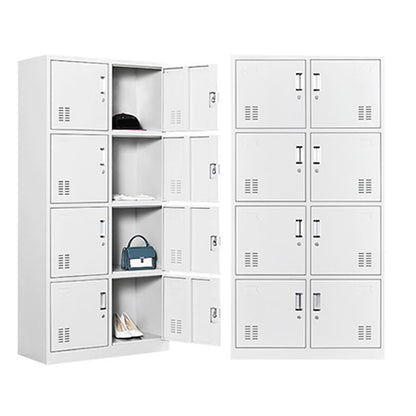 Grey Wardrobe Armoire Metal Contemporary Wardrobe Cabinet for Home