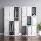 Grey Wardrobe Armoire Metal Contemporary Wardrobe Cabinet for Home