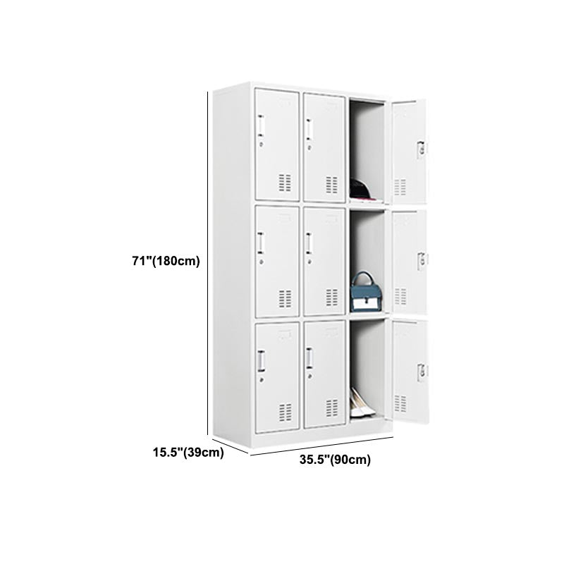 Grey Wardrobe Armoire Metal Contemporary Wardrobe Cabinet for Home