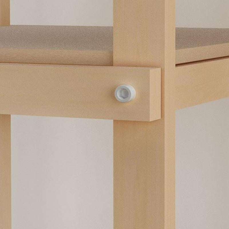 Eigentijdse stijl garderobe massief hout 1-deuren garderobe kast met stoffen staaf