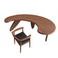 Unconventional Shape Office Desk Solid Wood Modern Writing Desk in Matte Finish Clearhalo 'furn' 'furn_office_desk' 'Furniture' 'Office Desks' 'Office Furniture' 'office_desk' 5740572