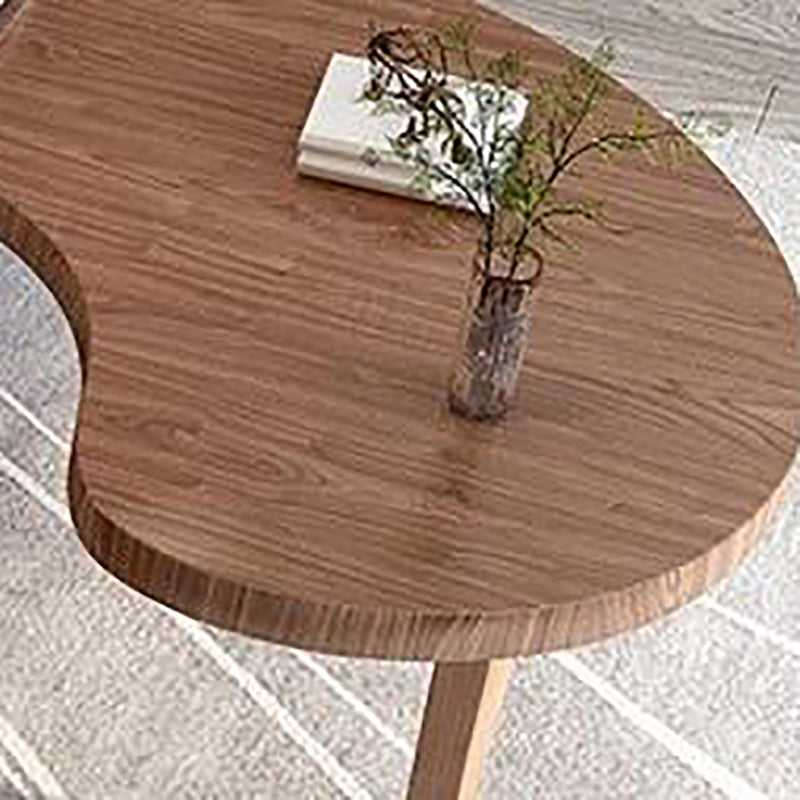 Unconventional Shape Office Desk Solid Wood Modern Writing Desk in Matte Finish Clearhalo 'furn' 'furn_office_desk' 'Furniture' 'Office Desks' 'Office Furniture' 'office_desk' 5740577