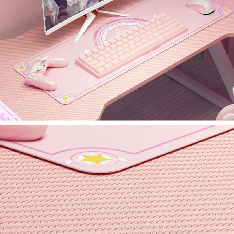 28"H Glam Gaming Desk Cable Management Rectangular Wooden Office Desk Clearhalo 'furn' 'furn_office_desk' 'Furniture' 'Office Desks' 'Office Furniture' 'office_desk' 5740679