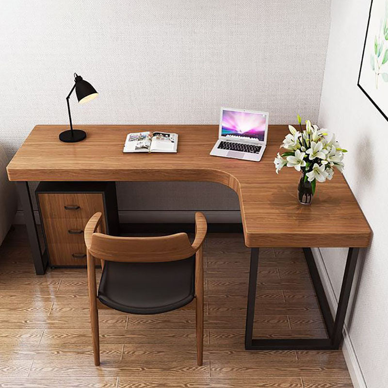 Home Contemporary Writing Desk 30" Height L-Shape Matte Finish Office Desk Clearhalo 'furn' 'furn_office_desk' 'Furniture' 'Office Desks' 'Office Furniture' 'office_desk' 5740819