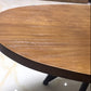 Industrial Office Desk Distressed Wood Oval  Writing Desk with Metal Legs