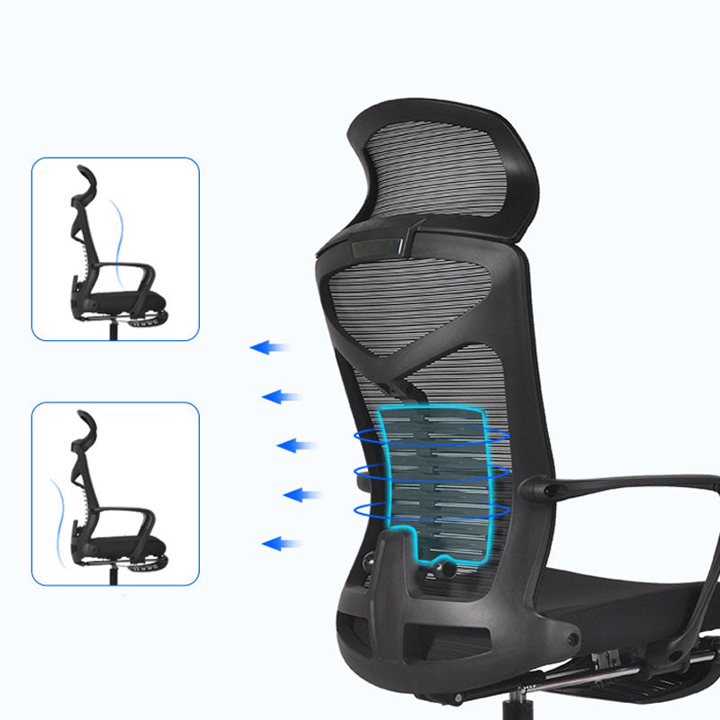 Black Modern & Contemporary Office Chair Fixed Arms Mid Back Home Office Chair Clearhalo 'furn' 'furn_office_chair' 'Furniture' 'Office Chairs' 'Office Furniture' 'office_chair' 5741163