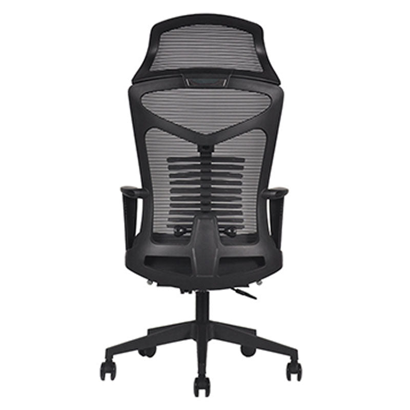 Black Modern & Contemporary Office Chair Fixed Arms Mid Back Home Office Chair Clearhalo 'furn' 'furn_office_chair' 'Furniture' 'Office Chairs' 'Office Furniture' 'office_chair' 5741172