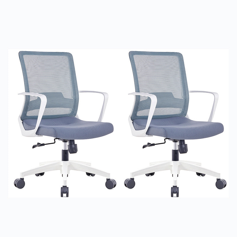 Sedia moderna a costine di back office sedia a braccioli cromati con ricino