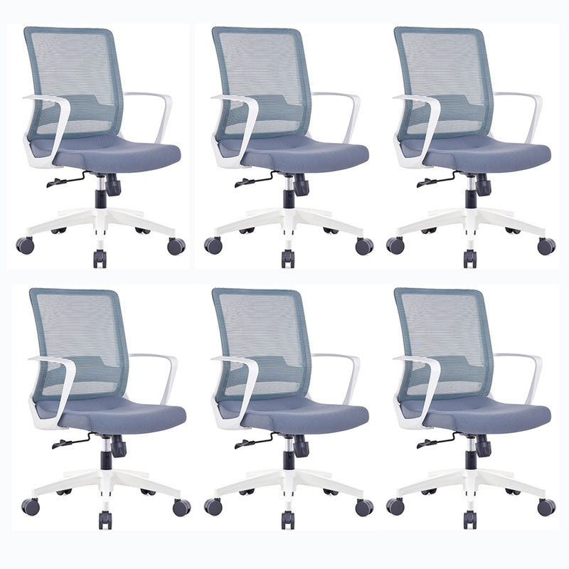 Sedia moderna a costine di back office sedia a braccioli cromati con ricino