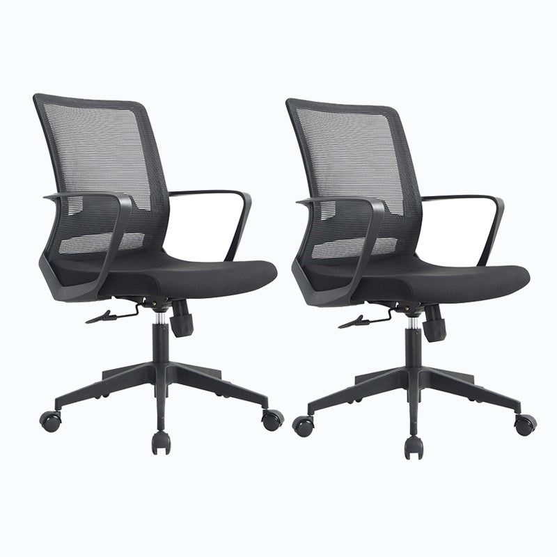 Sedia moderna a costine di back office sedia a braccioli cromati con ricino