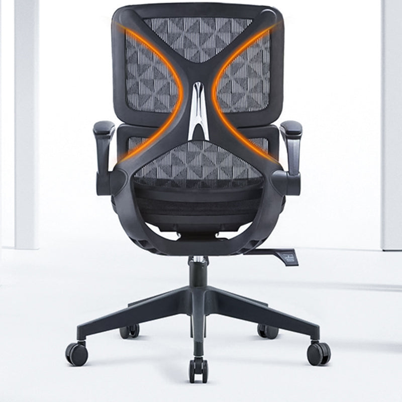 Low Back Office Chair Armrests Soft Cushioned Adjustable Swivel Task Chair Clearhalo 'furn' 'furn_office_chair' 'Furniture' 'Office Chairs' 'Office Furniture' 'office_chair' 5741297