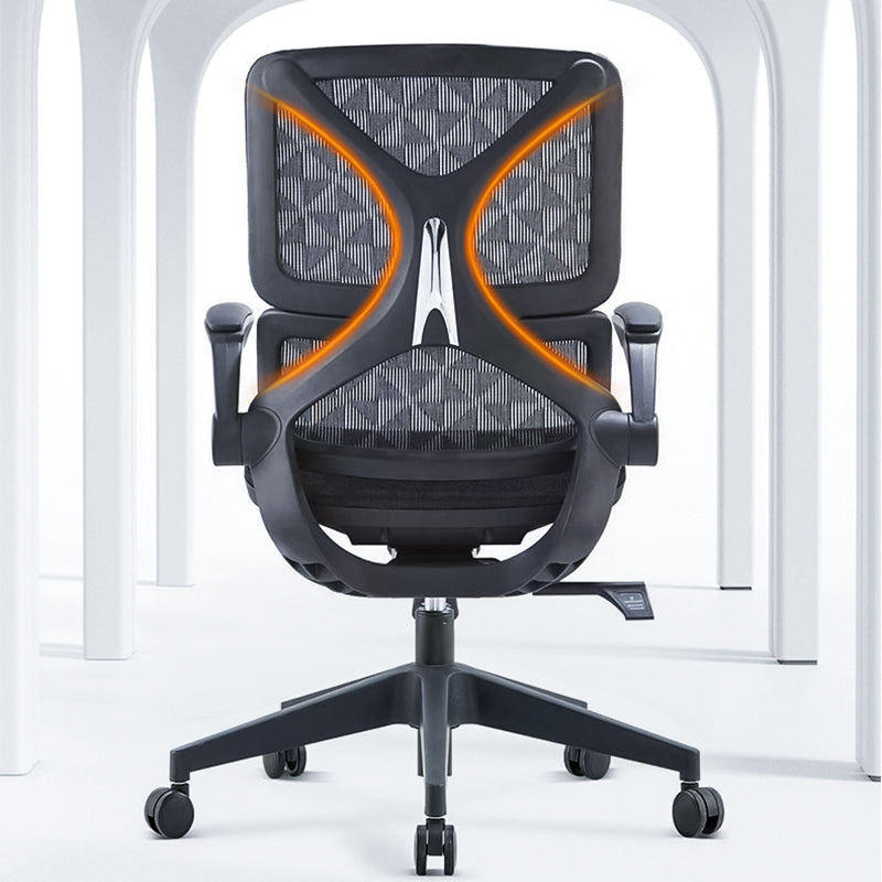 Low Back Office Chair Armrests Soft Cushioned Adjustable Swivel Task Chair Clearhalo 'furn' 'furn_office_chair' 'Furniture' 'Office Chairs' 'Office Furniture' 'office_chair' 5741302