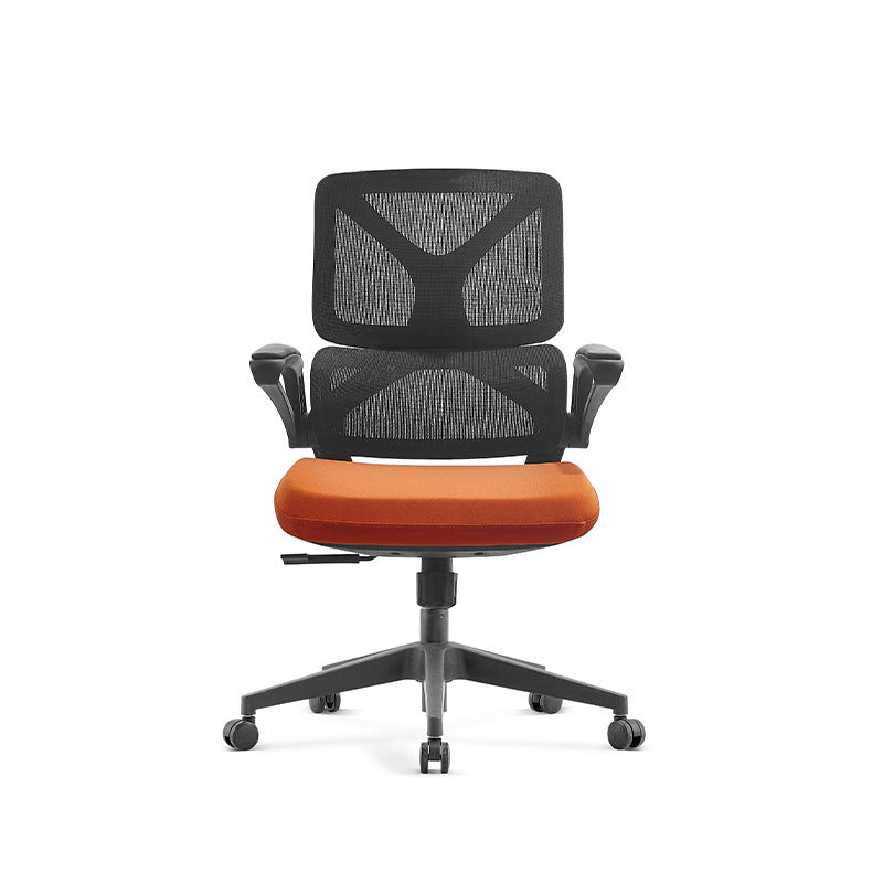 Low Back Office Chair Armrests Soft Cushioned Adjustable Swivel Task Chair Orange 1 Piece Clearhalo 'furn' 'furn_office_chair' 'Furniture' 'Office Chairs' 'Office Furniture' 'office_chair' 5741321