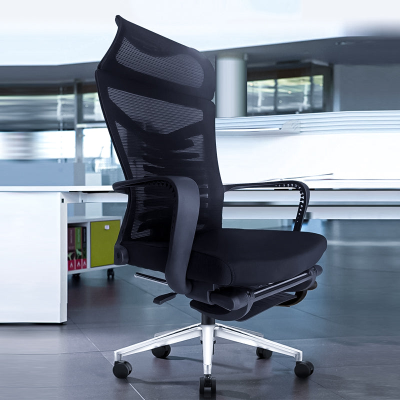 Chaise de bureau ergonomique Mesh Desk High Back Linen Task Task With Castor