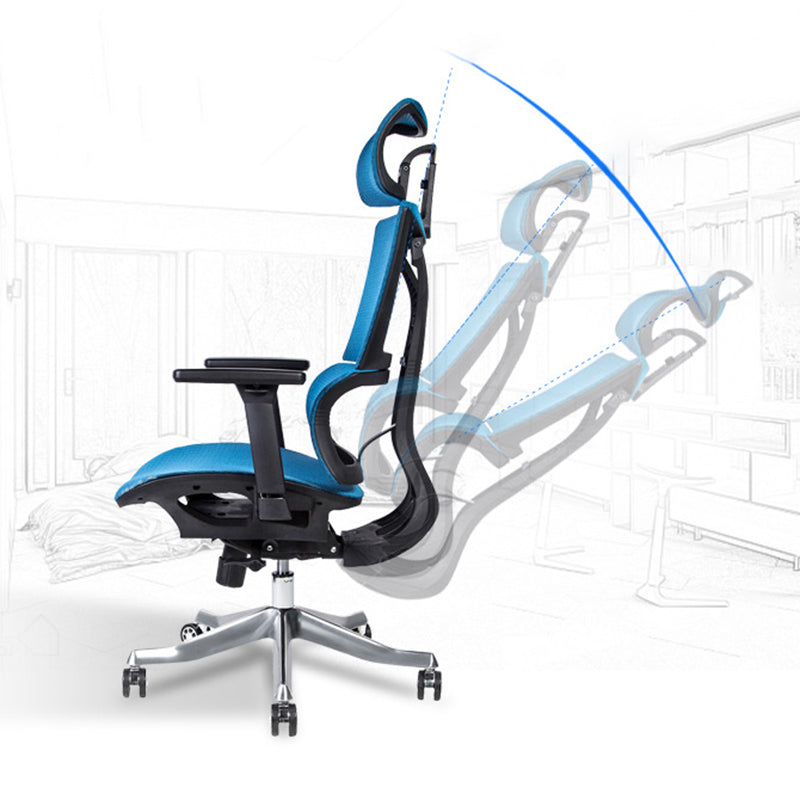 Chaise de bureau à domicile en tissu contemporain High-back chaise de bureau ergonomique réglable