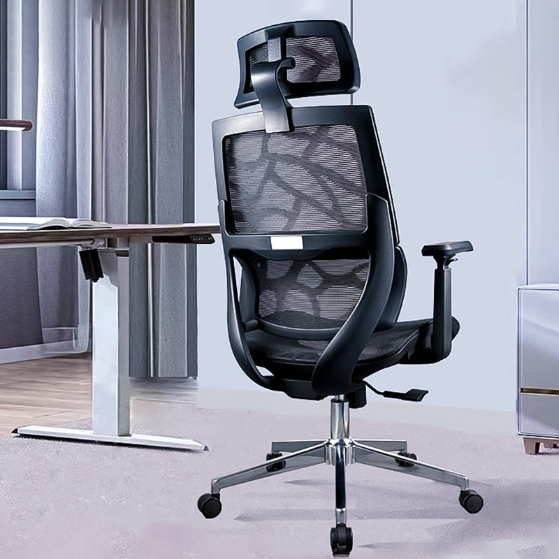 Mesh Desk Home Office Chair High Back Black Swivel Office Chair Clearhalo 'furn' 'furn_office_chair' 'Furniture' 'Office Chairs' 'Office Furniture' 'office_chair' 5741359