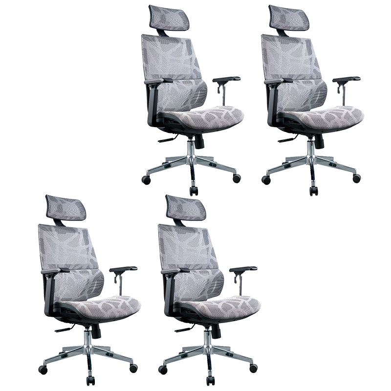 Mesh Desk Home Office Chair High Back Black Swivel Office Chair 4 Piece Set Clearhalo 'furn' 'furn_office_chair' 'Furniture' 'Office Chairs' 'Office Furniture' 'office_chair' 5741360