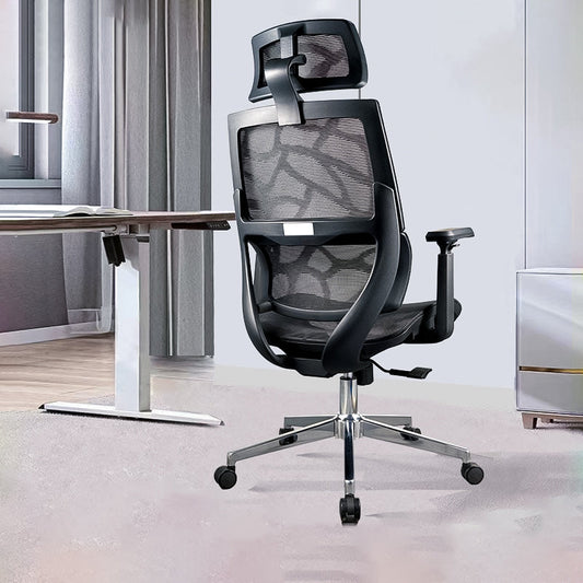 Mesh Desk Home Office Chair High Back Black Swivel Office Chair Clearhalo 'furn' 'furn_office_chair' 'Furniture' 'Office Chairs' 'Office Furniture' 'office_chair' 5741361
