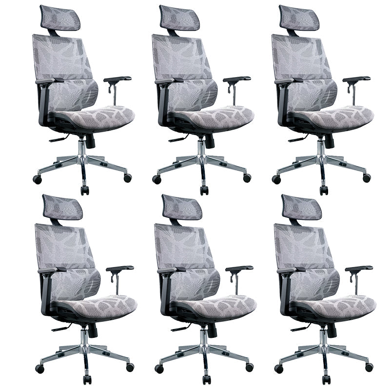 Mesh Desk Home Office Chair High Back Black Swivel Office Chair 6 Piece Set Clearhalo 'furn' 'furn_office_chair' 'Furniture' 'Office Chairs' 'Office Furniture' 'office_chair' 5741362