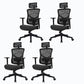 Velvet Task Chair Modern Home High-back Office Chair Ribbed Swivel