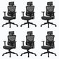 Velvet Task Chair Modern Home High-back Office Chair Ribbed Swivel